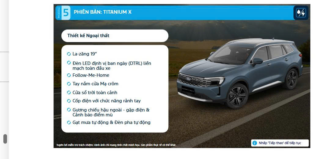 Giá xe lăn bánh Ford Territory mới nhất 2025 9